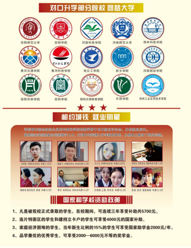 郑州城铁交通中等专业学校招生章程